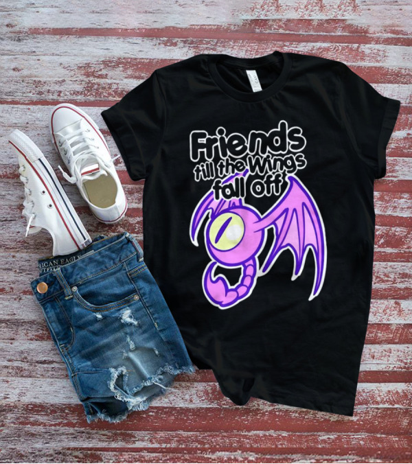 Friends Till The Wings Fall Off Purple Winged Creature T-Shirt