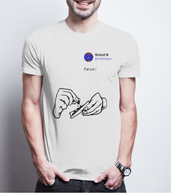 Wizkid @wizkidayo Farouk Godson Wear Hands Rolling T-Shirt
