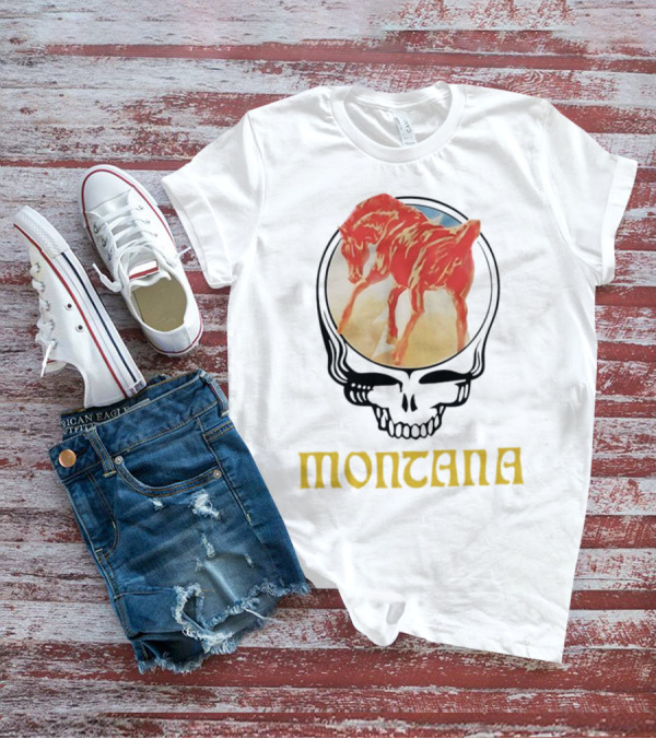 Montana Grateful Dead Skull With Horse T-Shirt
