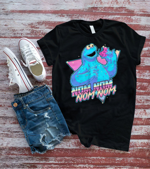 Nom Nom Nom Monster Who Loves A Cookie T-Shirt