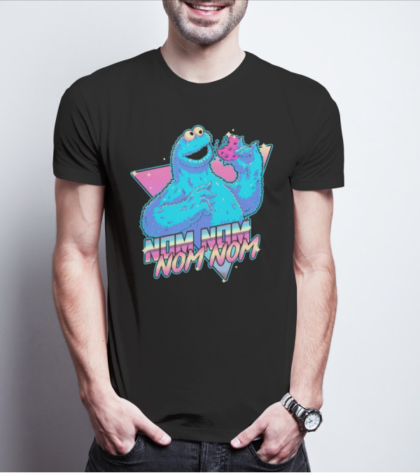 Nom Nom Nom Monster Who Loves A Cookie T-Shirt