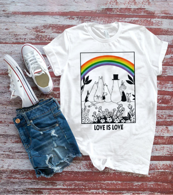 Moomin Love Is Love Rainbow Pride T-Shirt