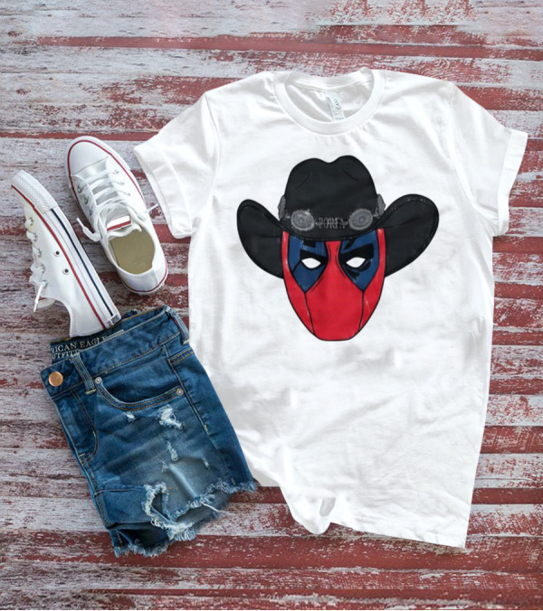 Por Favor Porfapool Deadpool Cowboy Hat Mask T-Shirt