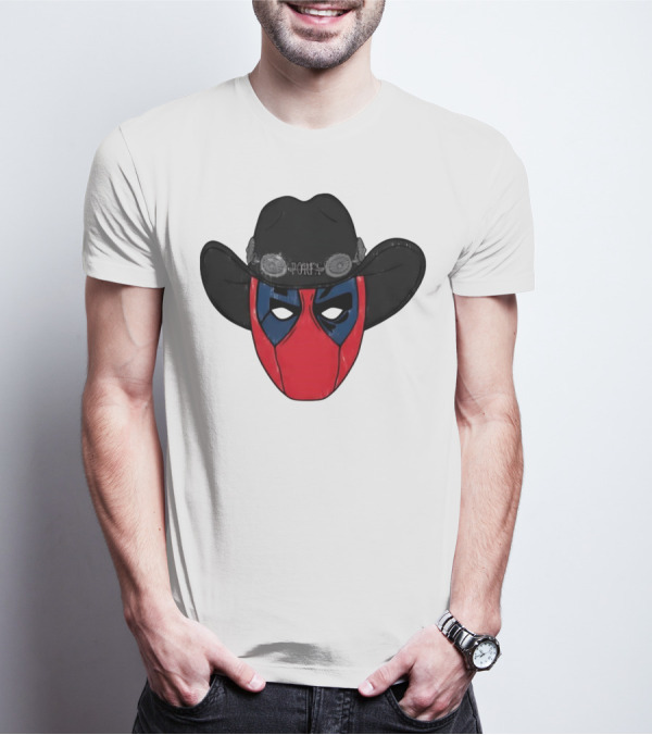Por Favor Porfapool Deadpool Cowboy Hat Mask T-Shirt