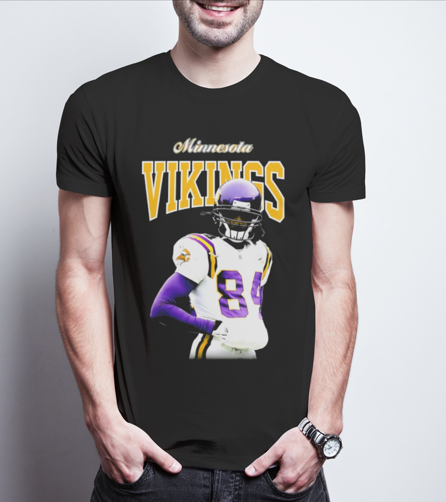 Minnesota Vikings Randy Moss Number 84 Retired Player Sideline Legend T-Shirt