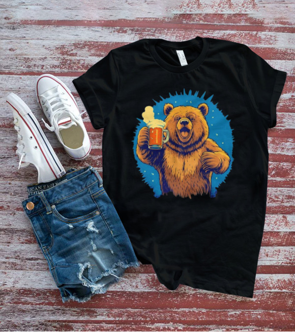 Bear Drink Beer Ging T-Shirt