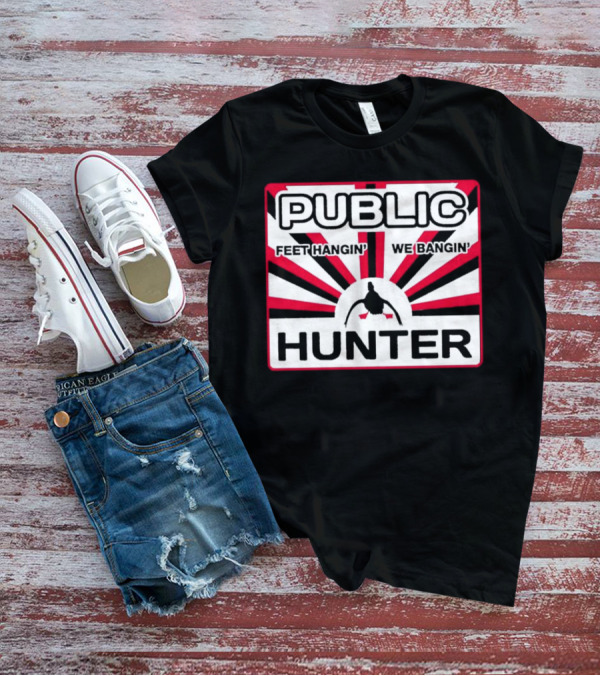 Public Hunter Feet Hangin' We Bangin' Retro Sunburst T-Shirt