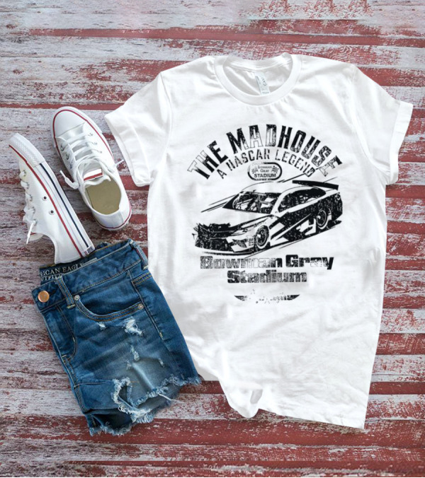 The Madhouse A NASCAR Legend Car Graphic Bowman Gray Stadium T-Shirt