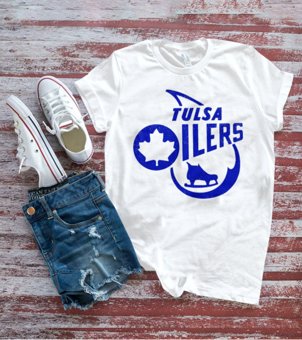 Tulsa Oilers 1982 Maple Leaf Ice Skate T-Shirt