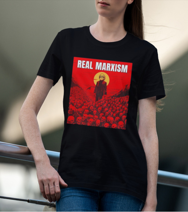 Karl Marx Real Marxism Surrounded By Skulls T-Shirt
