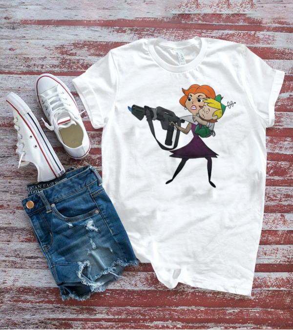 The Jetsons' Jane With Blaster Protecting Elroy Get Away From Him You B-word T-Shirt