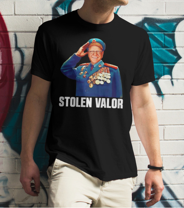 Tim Walz Stolen Valor Soviet Military Outfit Political Conservative T-Shirt