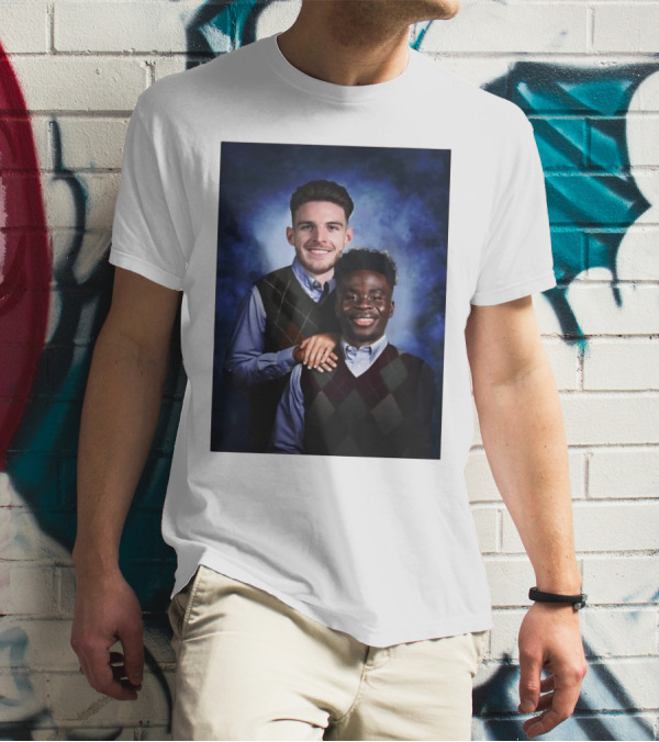 Declan Rice And Bukayo Saka Step Brothers Themed T-Shirt