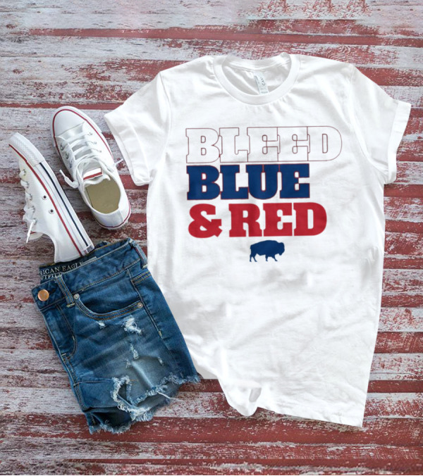 Bleed Blue And Red Buffalo Bills T-Shirt