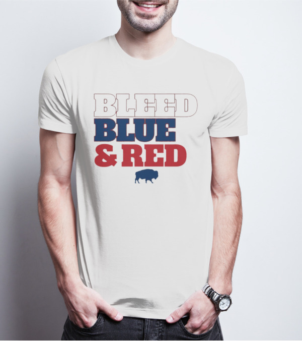 Bleed Blue And Red Buffalo Bills T-Shirt