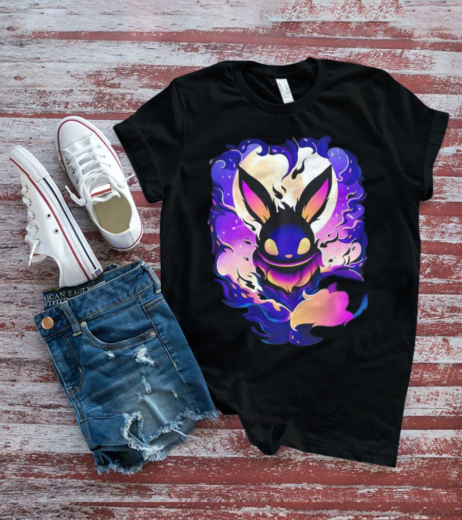 Eevee Darkness Cosmic Evolution Fantasy Anime T-Shirt