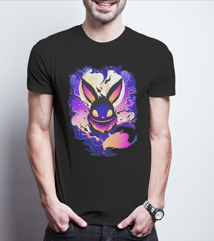 Eevee Darkness Cosmic Evolution Fantasy Anime T-Shirt