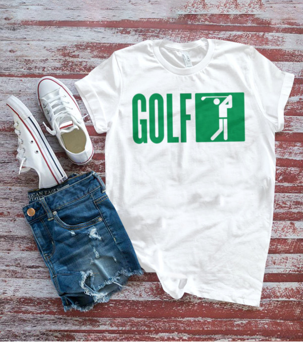 GOLF Swing Silhouette Icon Green T-Shirt