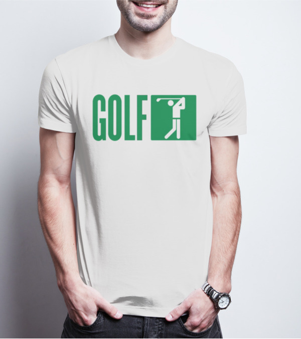 GOLF Swing Silhouette Icon Green T-Shirt