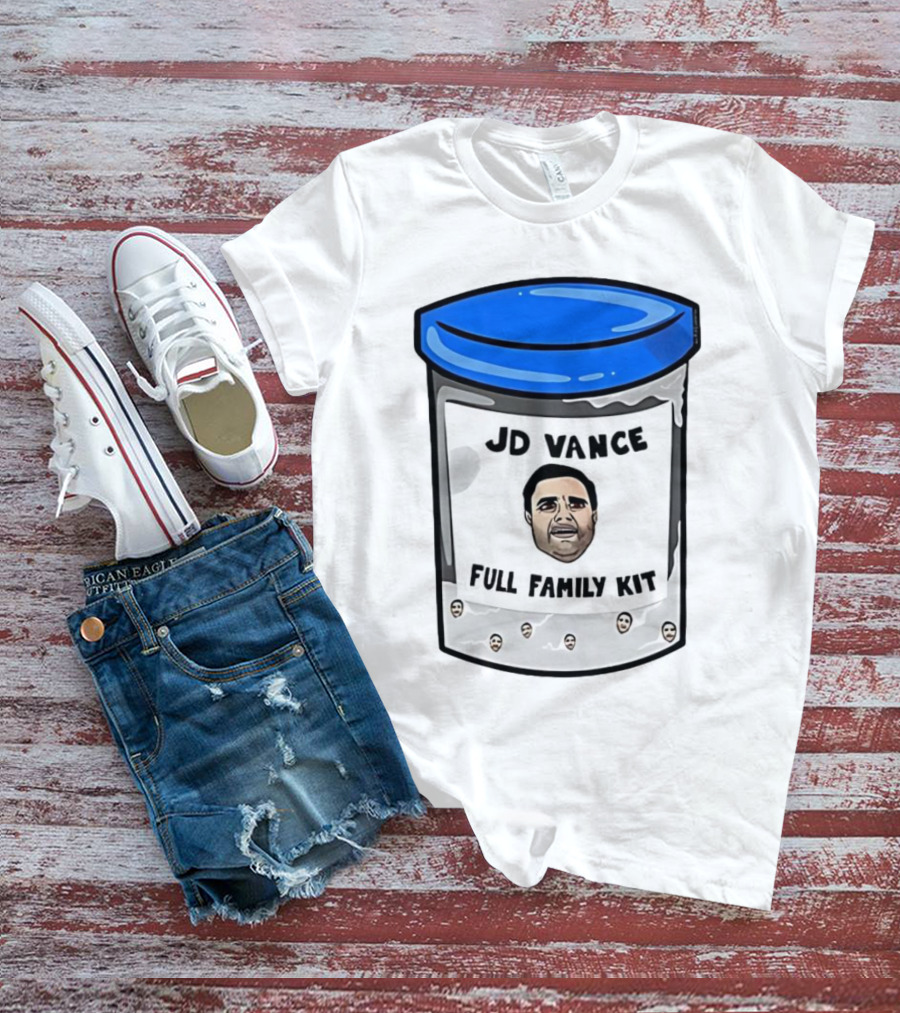 JD Vance Full Family Kit Face Jar Black Blue Lid T-Shirt