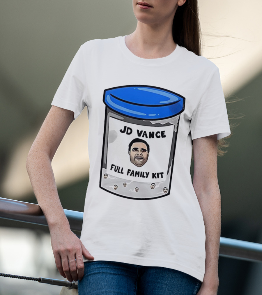 JD Vance Full Family Kit Face Jar Black Blue Lid T-Shirt