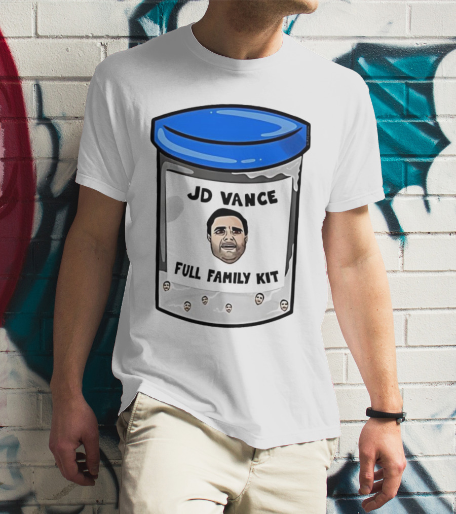 JD Vance Full Family Kit Face Jar Black Blue Lid T-Shirt