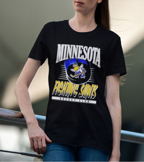 Minnesota Fighting Saints Hockey Club Winged Angel T-Shirt
