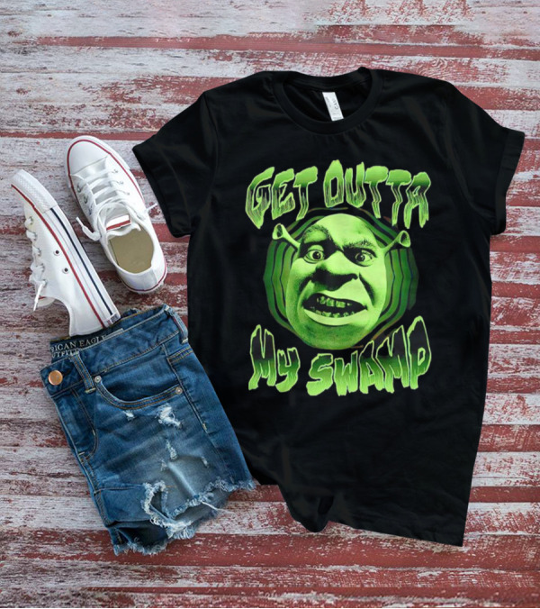 Get Outta My Swamp Shrek Face T-Shirt