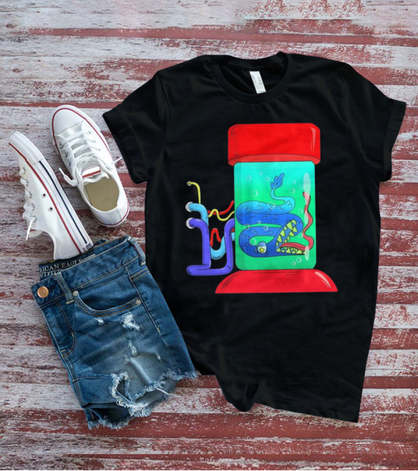 Viper In Colorful Science Lab Jar With Tubes T-Shirt