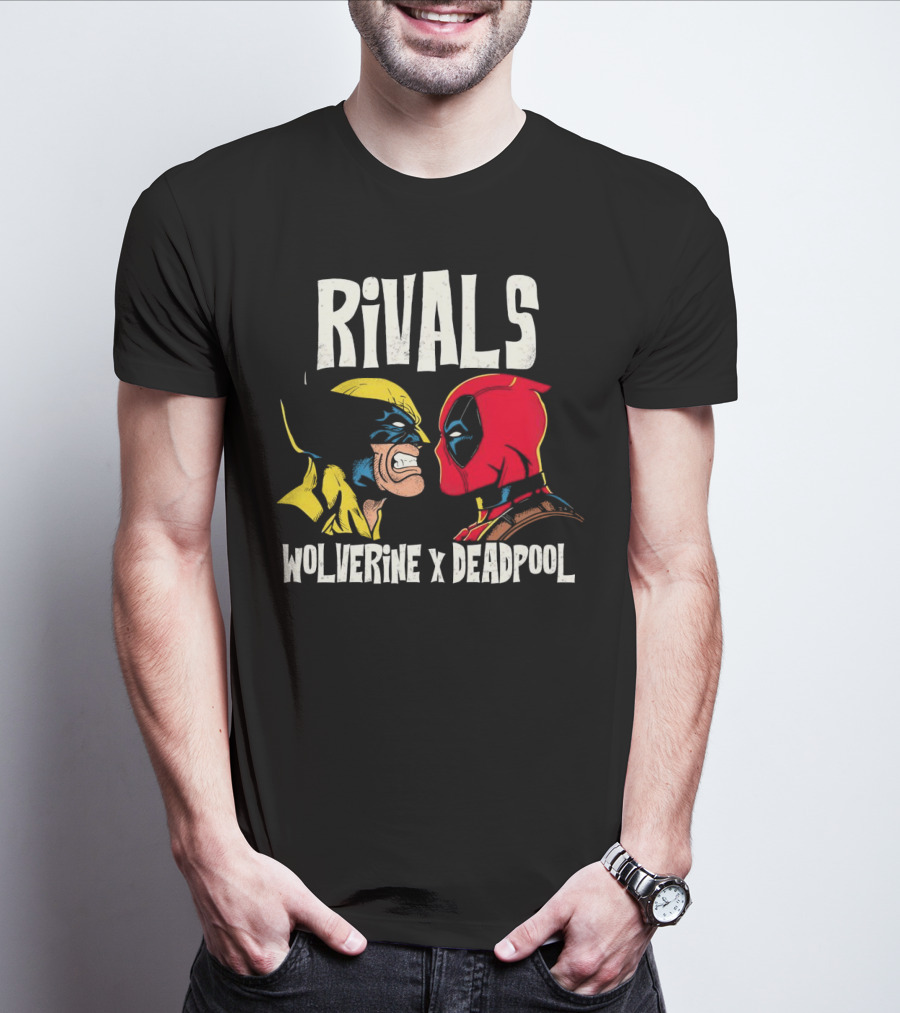 Rivals Wolverine X Deadpool Faceoff T-Shirt
