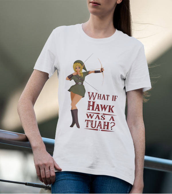 What If Hawk Was A Tuah? Zelda Archer In Green Tunic T-Shirt
