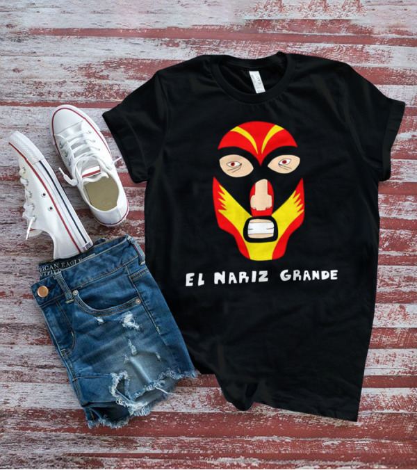 Ariel Helwani El Nariz Grande Mask Red Yellow Black T-Shirt