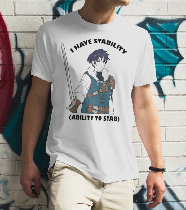 I Have Stability Ability To Stab Blue-Haired Anime Character Katie Gavin Photo T-Shirt