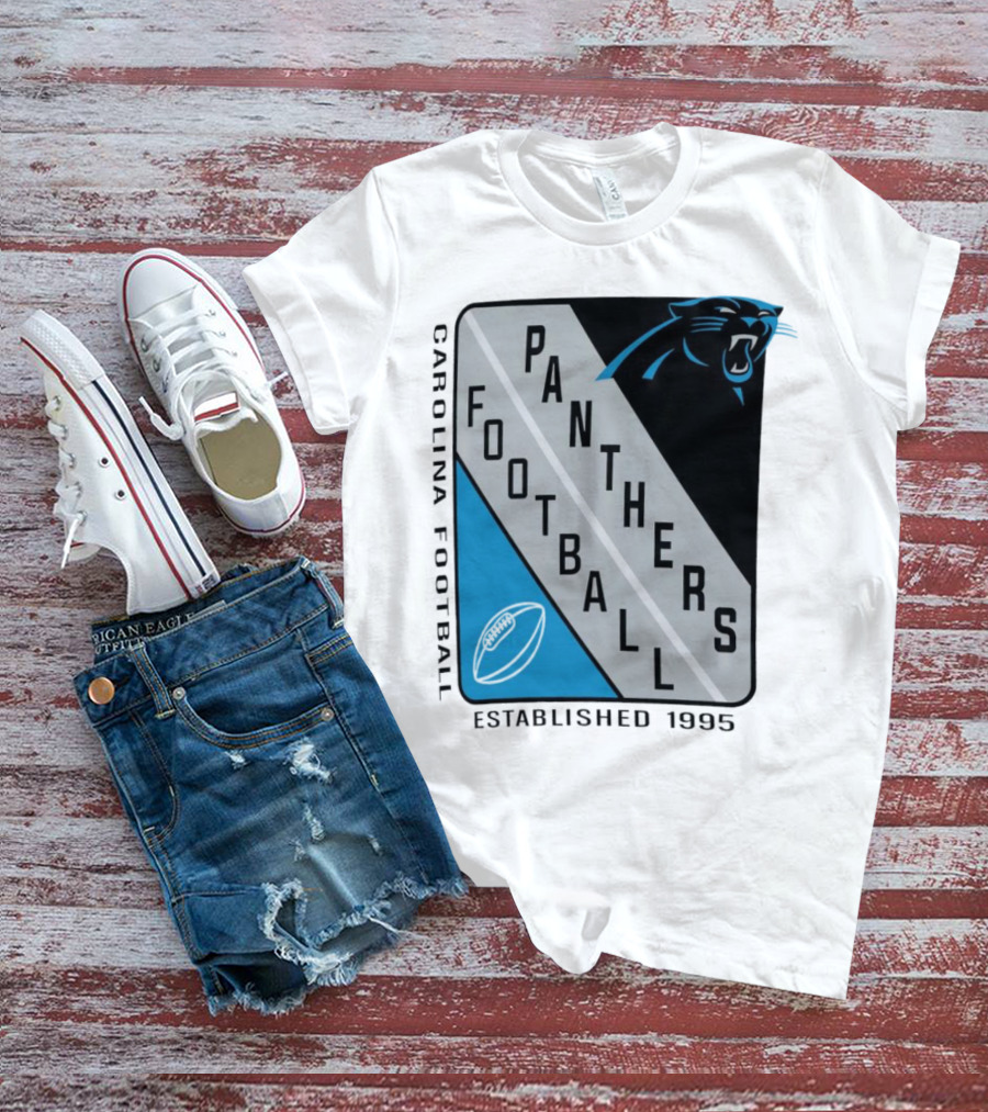 Carolina Panthers Football Shield Established 1995 T-Shirt