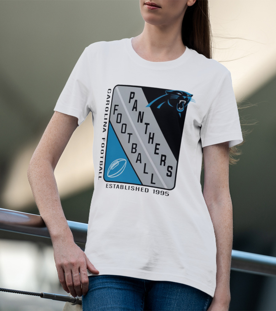 Carolina Panthers Football Shield Established 1995 T-Shirt