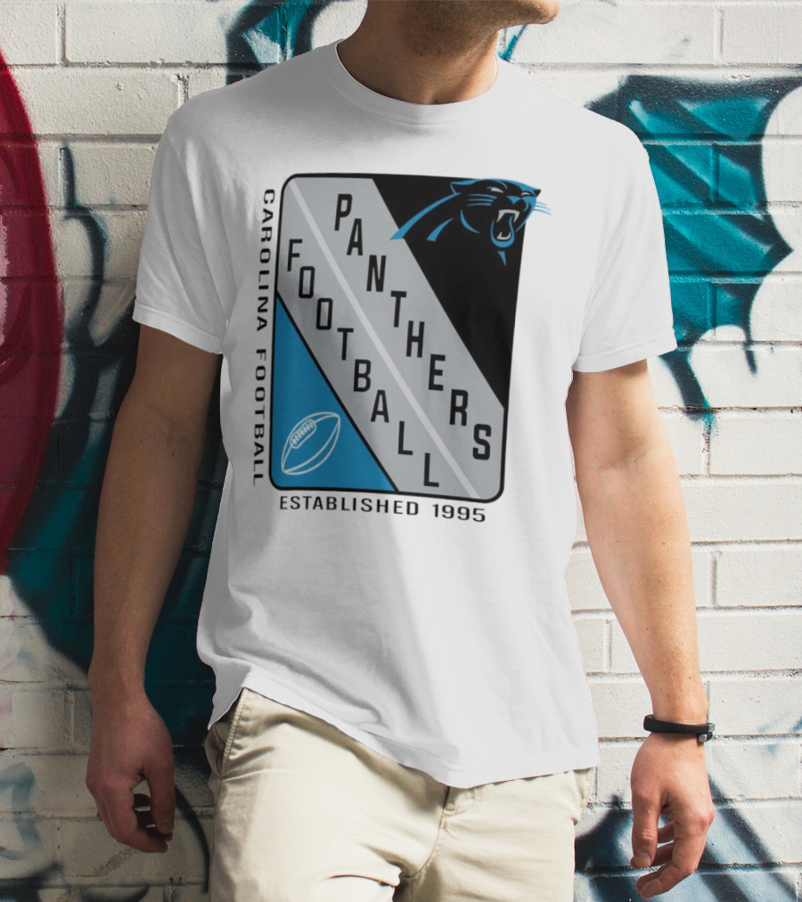 Carolina Panthers Football Shield Established 1995 T-Shirt