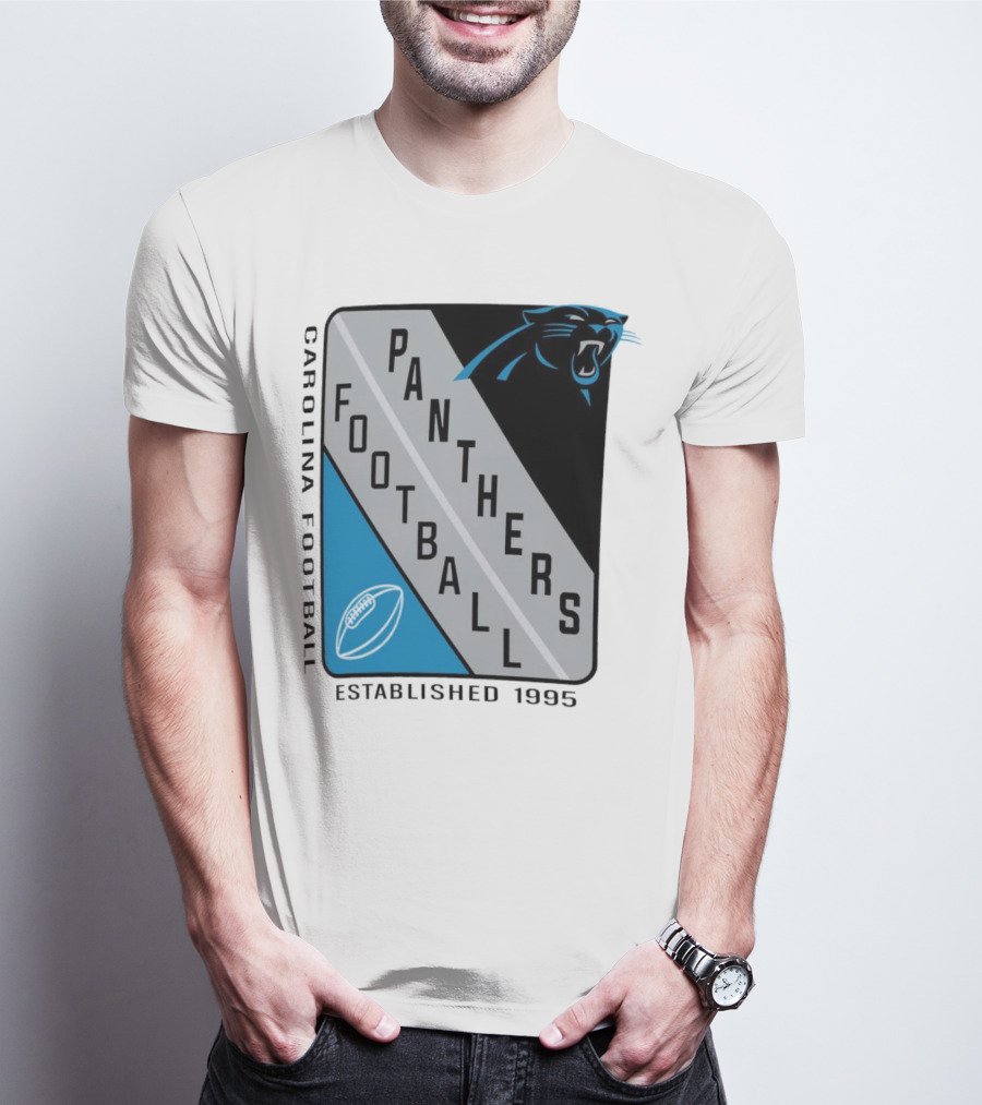 Carolina Panthers Football Shield Established 1995 T-Shirt