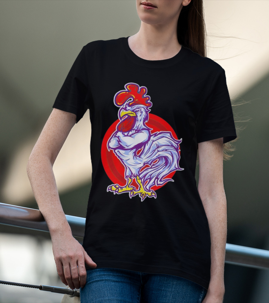 Cookei Chicken Muscle Rooster T-Shirt