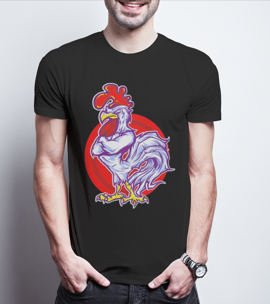 Cookei Chicken Muscle Rooster T-Shirt