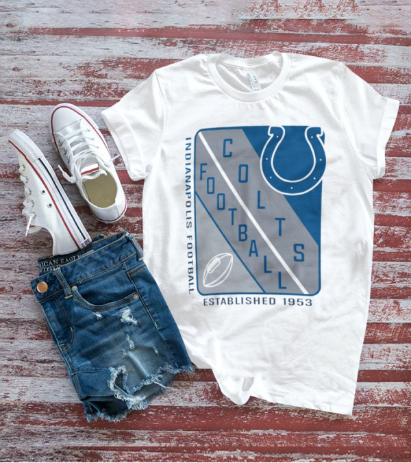 Indianapolis Colts Football Shield Established 1953 T-Shirt