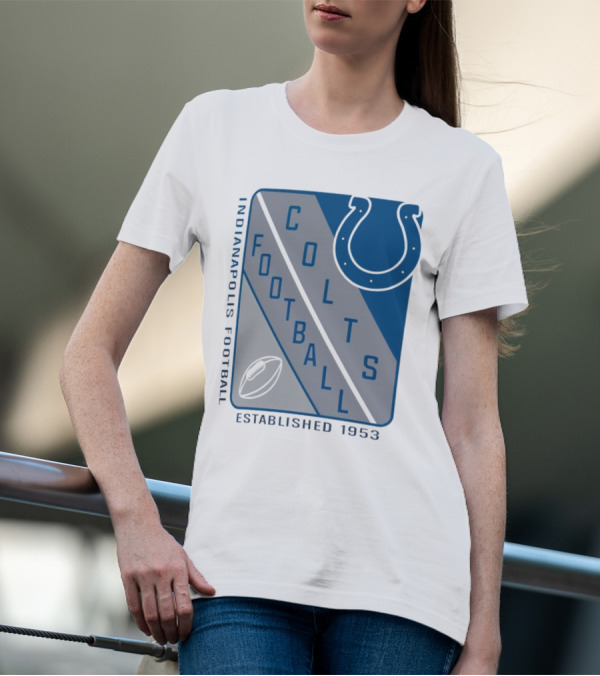 Indianapolis Colts Football Shield Established 1953 T-Shirt