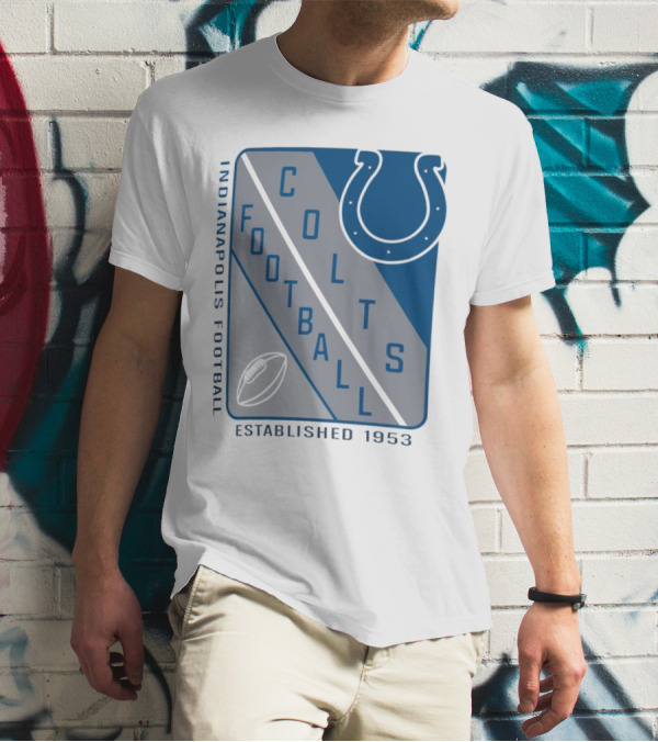 Indianapolis Colts Football Shield Established 1953 T-Shirt