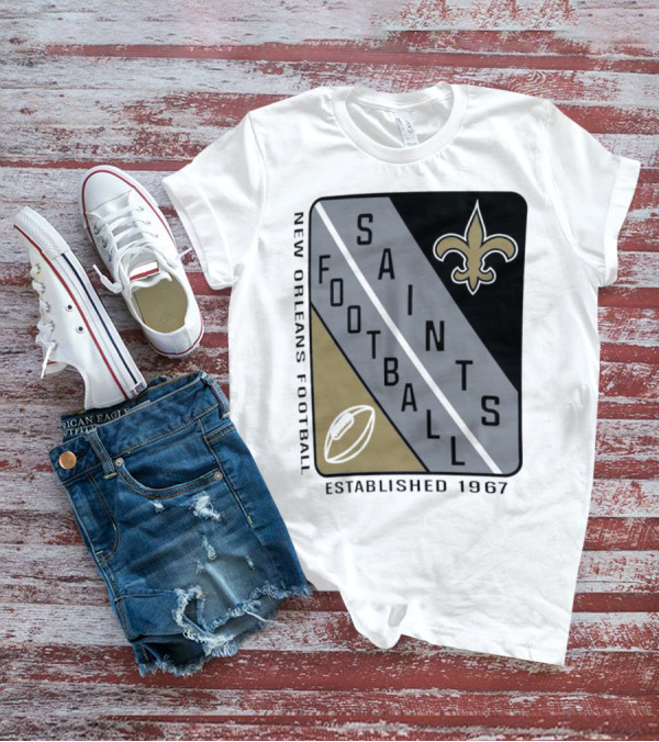 New Orleans Saints Football Shield Established 1967 Fleur-de-lis T-Shirt