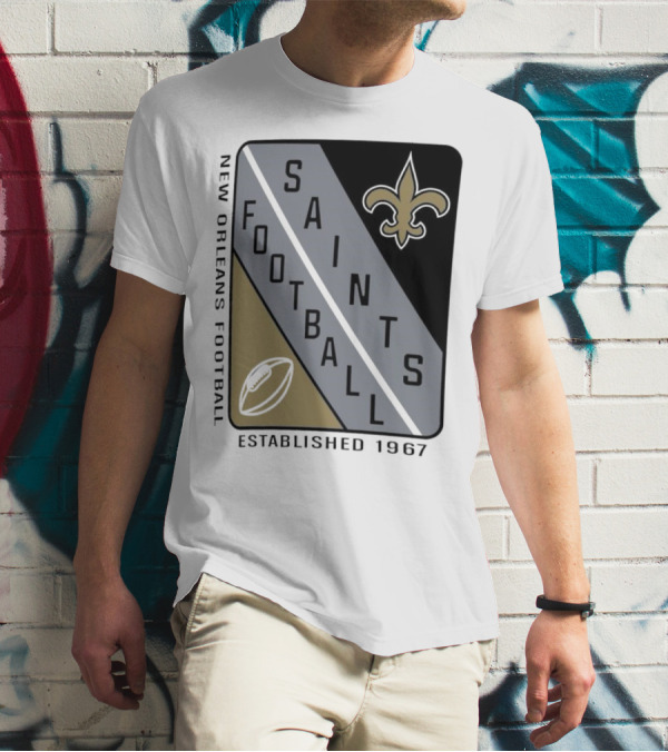 New Orleans Saints Football Shield Established 1967 Fleur-de-lis T-Shirt