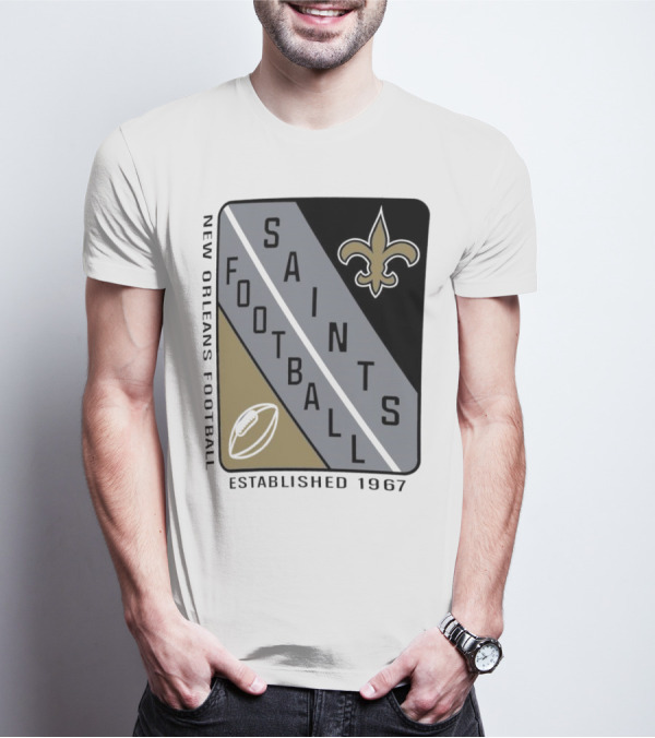 New Orleans Saints Football Shield Established 1967 Fleur-de-lis T-Shirt