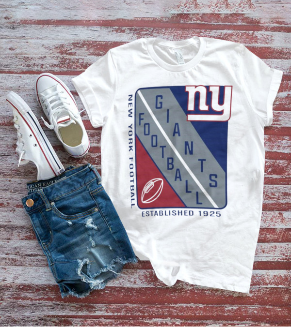 New York Giants Football Shield Established 1925 Logo Ny T-Shirt