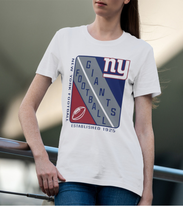 New York Giants Football Shield Established 1925 Logo Ny T-Shirt