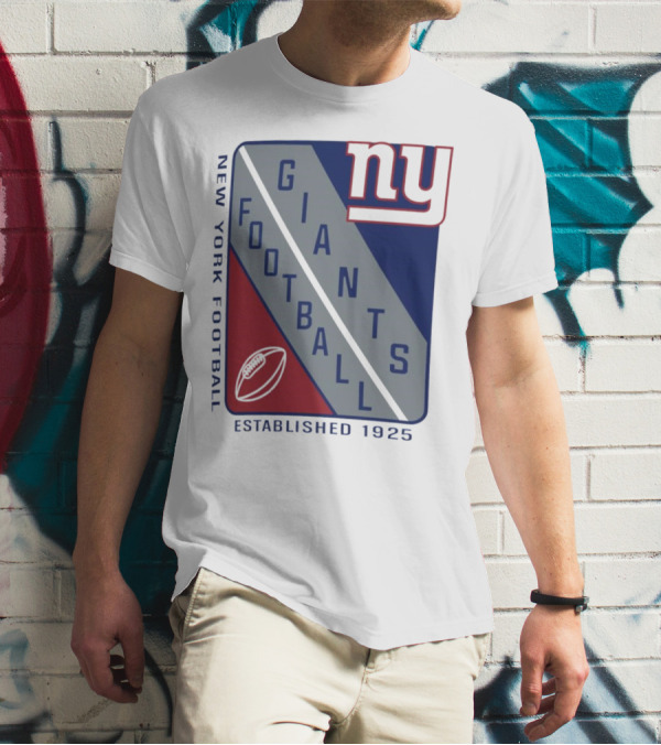 New York Giants Football Shield Established 1925 Logo Ny T-Shirt