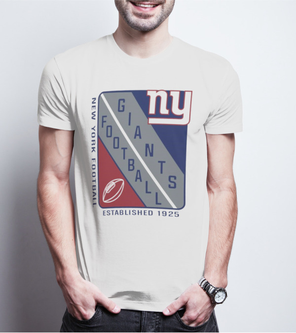New York Giants Football Shield Established 1925 Logo Ny T-Shirt