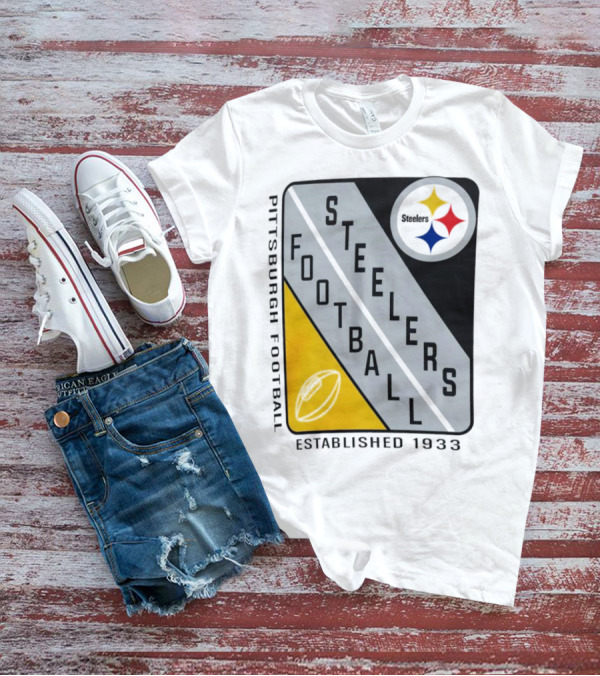 Pittsburgh Steelers Football Established 1933 Shield T-Shirt